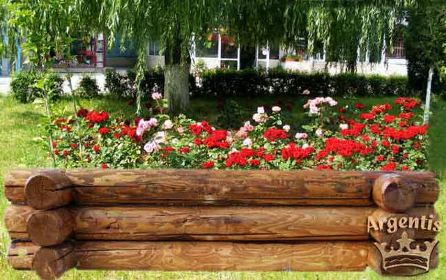 Jardiniera de gradina din busteni - argentis.ro