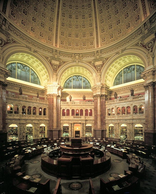 Sala Principala de Lectura Library of Congress -Washington