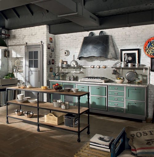 bucatarie loft retro mobila retro
