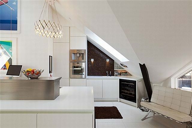 design scandinav - Apartament de mansarda