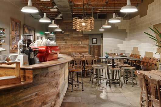 Decor cu lemn pentru cafenea bar din lemn