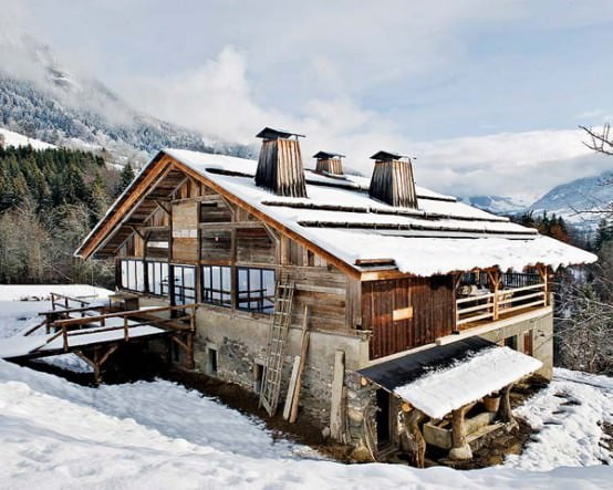 cabana din Alpii francezi cabana la munte