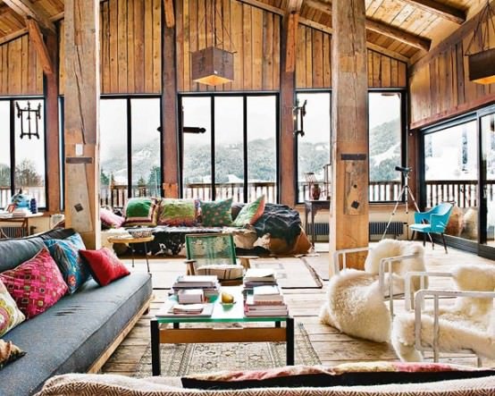 living rustic de cabana cabana la munte in Alpii francezi