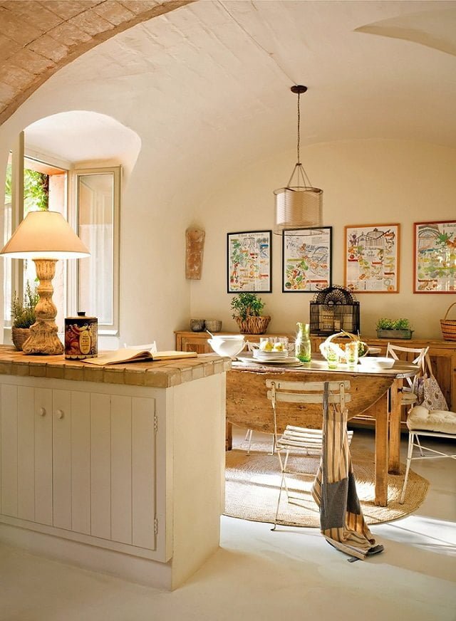 bucatarie cu mobilier vintage si traditional