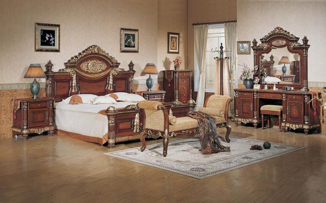 Dormitoare elegante în stilul vintage 13 mobila din lemn masiv de dormitor - dormitoare elegante