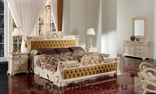 Dormitoare elegante în stilul vintage 8 mobila din lemn masiv de dormitor