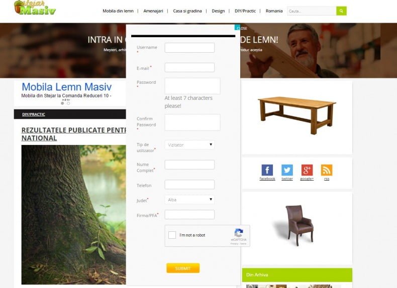 Harta pentru Romania cu mesteri, ateliere si designeri/arhitecti 6 harta inregistrare mesteri Romania