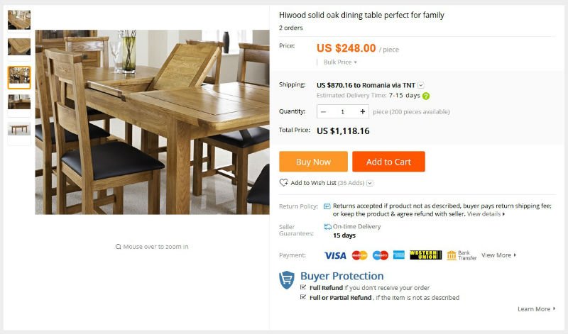 Aliexpress - Alternative din afara Europei pentru mobila din stejar 5 Aliexpress