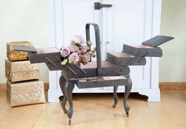 Mobilier derivat din cutie din lemn pentru accesorii de croitorie 11 idei pentru mobilier derivat din cutii de accesorii pentru cusut