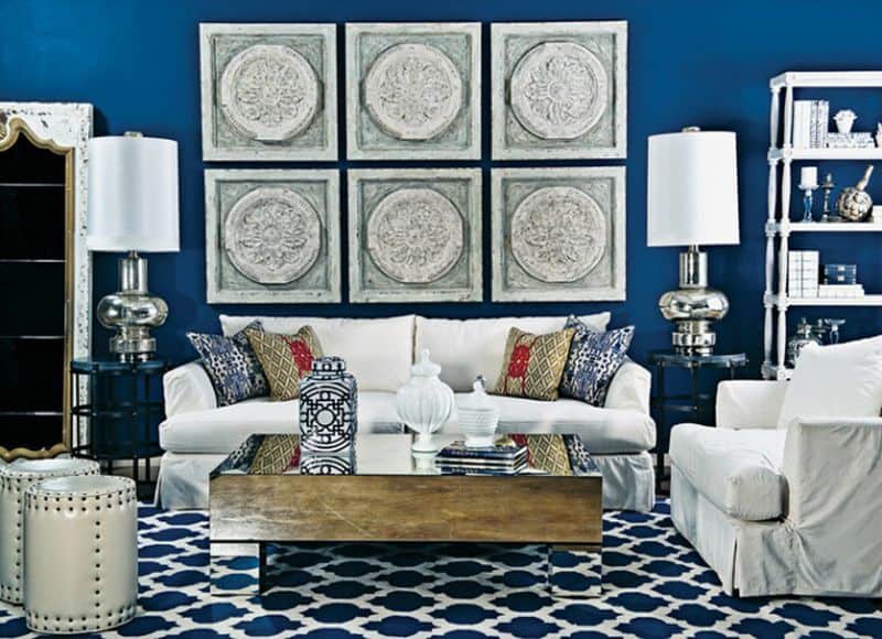 Living albastru - 7 idei pentru decorarea spațiului 3 living albastru