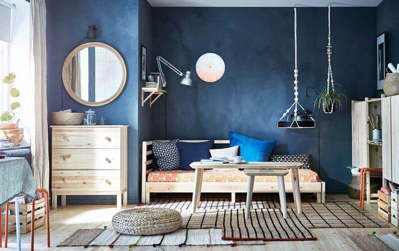 Living albastru - 7 idei pentru decorarea spațiului 2 living albastru