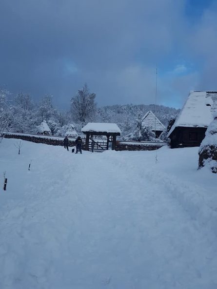 Muzeul Satului din Baia Mare a deschis pârtia de sanie pentru copii 2 partie de sanie pentru copii la Muzeul Satului din Baia Mare