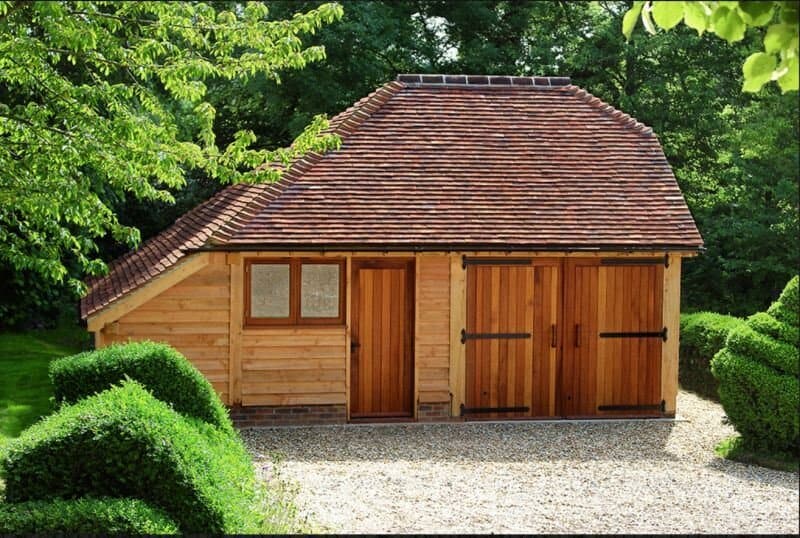 cabana din lemn - garaj englezesc din stejar