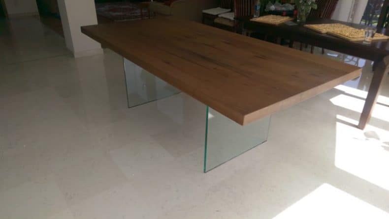 masa Oak Glass 220x100