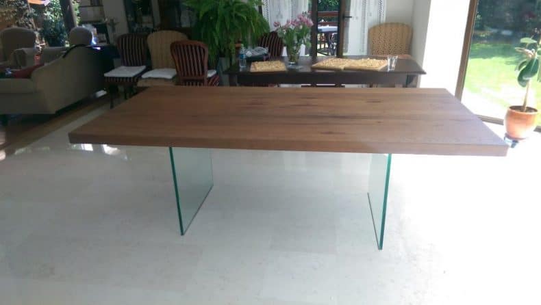 masa Oak Glass 220x100