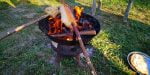 slanina fripta la foc de lemne