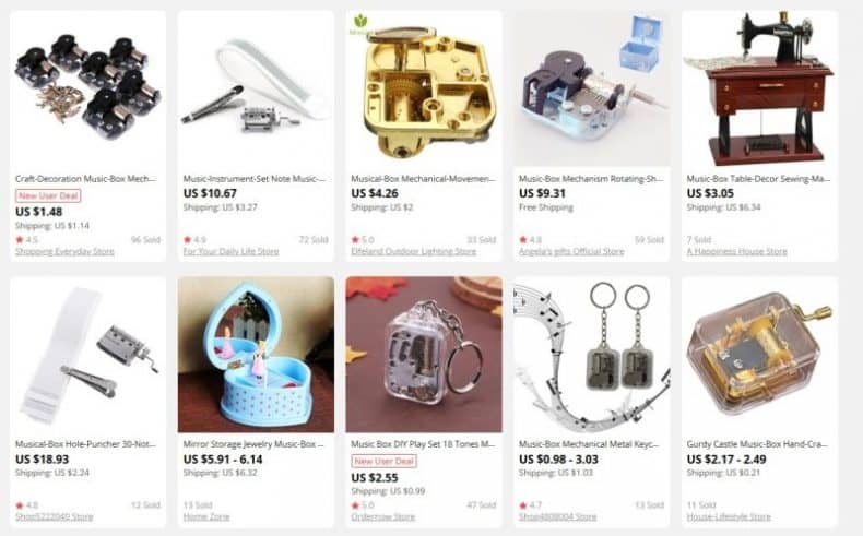 Music Box - cutie muzicala angrenată manual 3 mecanisme aliexpress