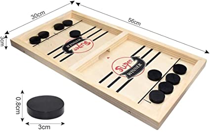 Hockey de masă - Sling Shot - joc de interior cu piese de table 2 cote tabla si piese